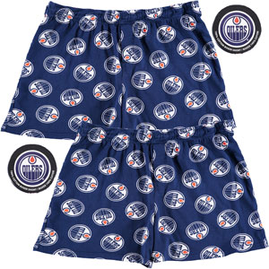 Edmonton Oilers 2-Pack All-Over Print Puck Packaged Boxer Shorts by Vayola