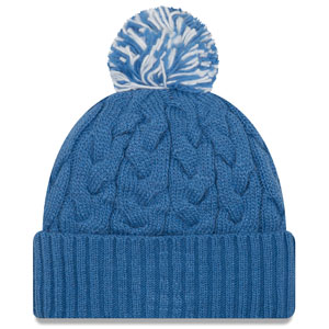 Detroit Lions Women's Cozy Cable Pom Cuffed Knit Hat by New Era