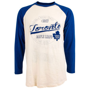 Toronto Maple Leafs Avoca Long Sleeve Raglan T-Shirt by Old Time Hockey