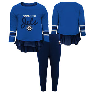 Winnipeg Jets Infant Girls Show Off Long Sleeve Top and Leggings Set by Outerstuff