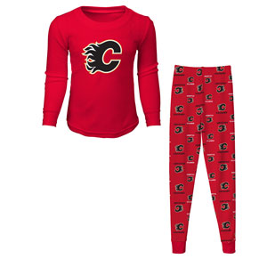 Calgary Flames Youth Long Sleeve T-Shirt & Pants Sleep Set by Outerstuff