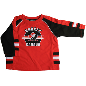 Team Canada Toddler Raglan Logo Polyester Top by Mighty Mac