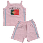Portugal Infant Girls Pink Tank & Short Set by Pam GM