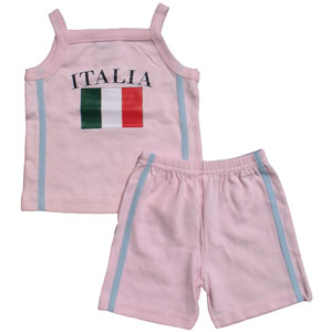 Italy Toddler Girls Pink Tank & Short Set by Pam GM