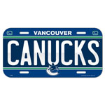 Wincraft Vancouver Canucks Plastic License Plate