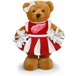 Detroit Red Wings 8'' Plush Cheerleader Bear by Plushland