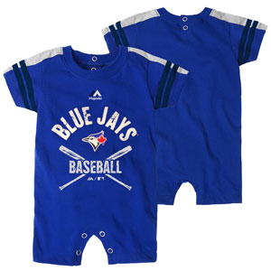 Toronto Blue Jays Newborn Classic Stripe Romper by Majestic