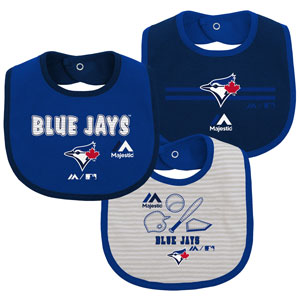 Toronto Blue Jays Newborn Fair Catch 3-Pack Bib Set by Majestic