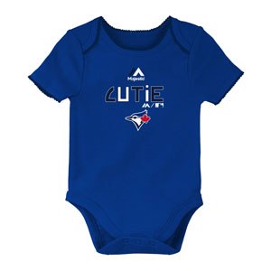 Toronto Blue Jays Newborn Girls 3rd Inning 3-Piece Creeper Set by Majestic