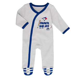 Toronto Blue Jays Newborn Baseball's Best 2-Piece Long Sleeve Coverall Set by Majestic