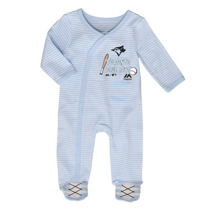 Toronto Blue Jays Newborn Baseball's Best 2-Piece Long Sleeve Coverall Set by Majestic