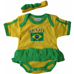 Brazil Newborn Girls Ruffled Creeper by Pam GM