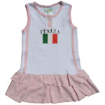 Italy Toddler Girls Sleeveless Pink Ruffle Dress by Pam GM