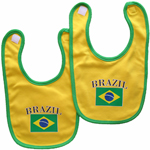 Brazil 2-Piece Baby Bib Set by Pam GM