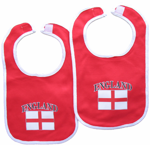 England 2-Piece Baby Bib Set by Pam GM