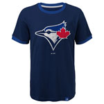 Toronto Blue Jays Youth Baseball Stripes T-Shirt by Majestic