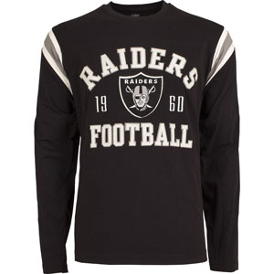 Oakland Raiders Men's Lateral Long Sleeve T-Shirt by Old Time