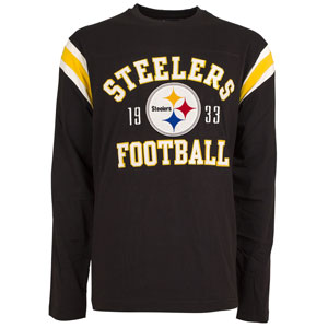Pittsburgh Steelers Men's Lateral Long Sleeve T-Shirt by Old Time