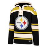 Pittsburgh Steelers Lacer Pullover Fleece Hoodie by '47