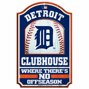 Detroit Tigers Clubhouse Wood Sign by Wincraft