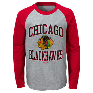 Chicago Blackhawks Preschool Long Sleeve Raglan T-Shirt by Reebok