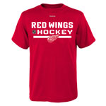 Detroit Red Wings Youth Center Ice Locker Room T-Shirt by Reebok