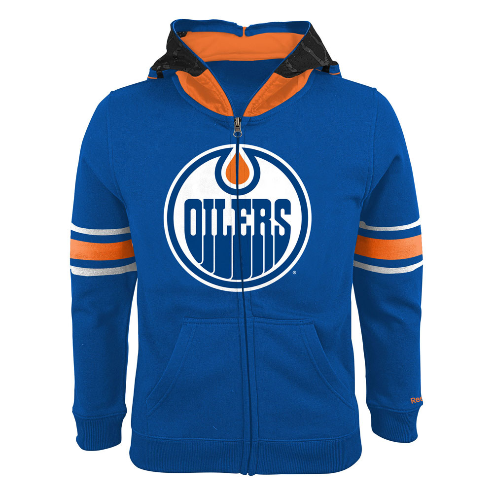 TheSportsDen.ca Edmonton Oilers Youth Goalie FullZip Fleece Hoodie by