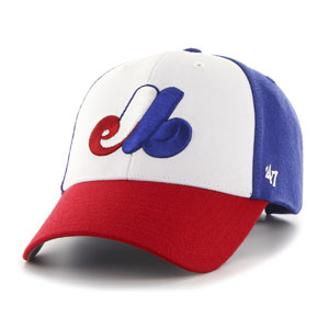 Montreal Expos Cooperstown Tricolour MVP Adjustable Hat by '47