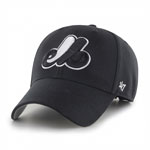 Montreal Expos Cooperstown Black/White MVP Adjustable Hat by '47