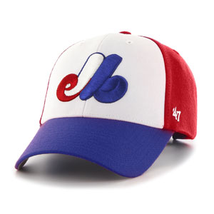Montreal Expos Toddler Cooperstown Tricolour MVP Adjustable Hat by '47