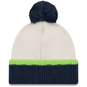 Seattle Seahawks Prime Team Pom Cuffed Knit Hat by New Era