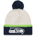 Seattle Seahawks Prime Team Pom Cuffed Knit Hat by New Era