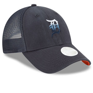 Detroit Tigers Women's Faded Front Trucker 9FORTY Adjustable Hat by New Era