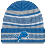 Detroit Lions Vintage Stripe Cuffed Knit Hat by New Era