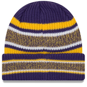 Minnesota Vikings Vintage Stripe Cuffed Knit Hat by New Era