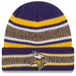 Minnesota Vikings Vintage Stripe Cuffed Knit Hat by New Era