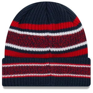 New England Patriots Vintage Stripe Cuffed Knit Hat by New Era