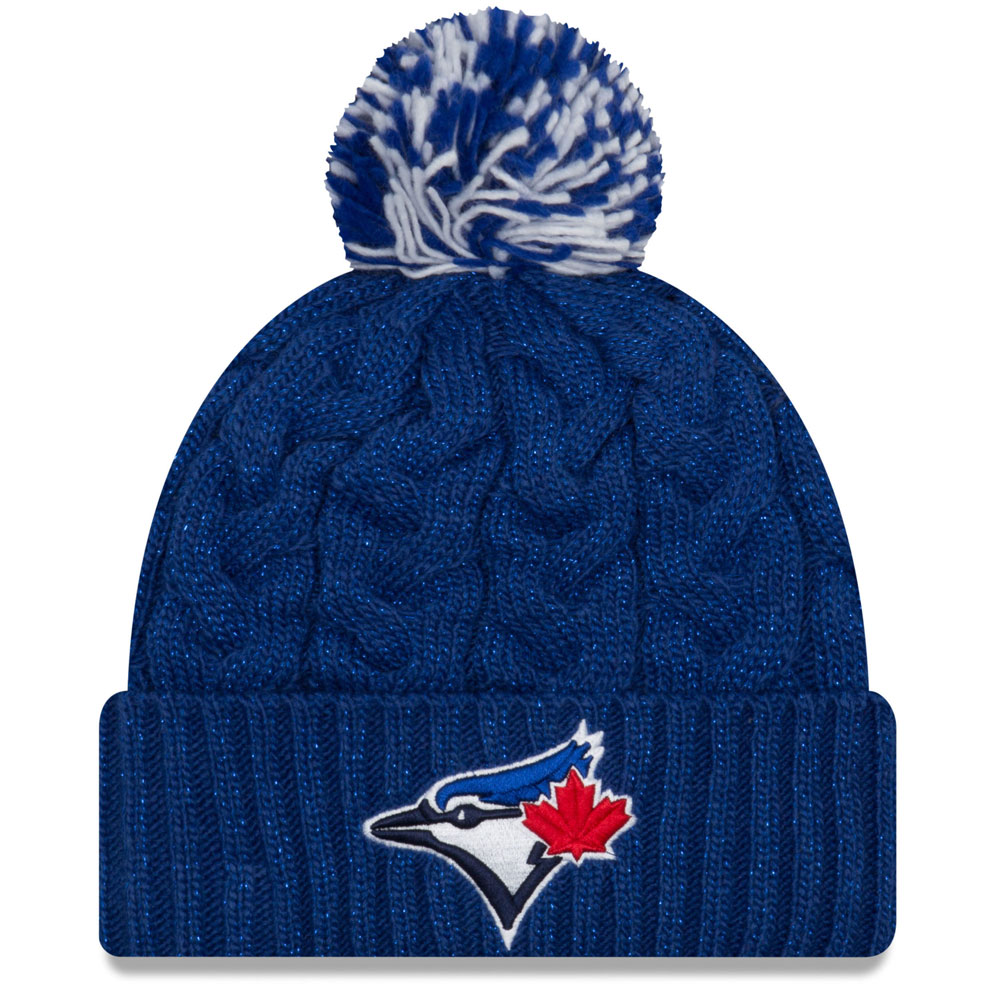 TheSportsDen.ca Toronto Blue Jays Women's Cozy Cable Pom Cuffed Knit