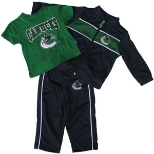 Vancouver Canucks Infant Zip-Up Jacket, Pant & T-Shirt Set by Mighty Mac