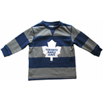 Toronto Maple Leafs Youth Rugby Stripe Long Sleeve T-Shirt by Mighty Mac