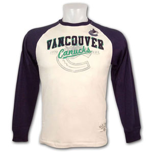 Vancouver Canucks Cicero Raglan Long Sleeve T-Shirt by Old Time Hockey