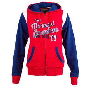 Montreal Canadiens Womens Ascona Full Zip Fleece Hoodie by Old Time Hockey