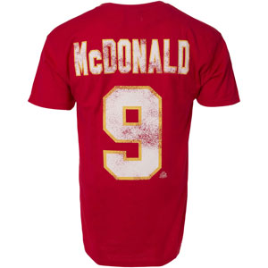 Lanny McDonald Calgary Flames Alumni Player Name & Number T-Shirt by Old Time Hockey