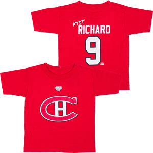 Maurice ''Rocket'' Richard Montreal Canadiens Toddler Little Alumni Player Name & Number T-Shirt by
