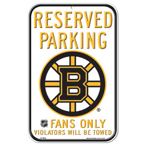 Wincraft Boston Bruins Plastic Reserved Parking Sign