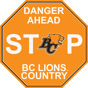 Fremont Die BC Lions Plastic Stop Sign