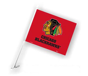 Fremont Die Chicago Blackhawks Double Sided Car Flag