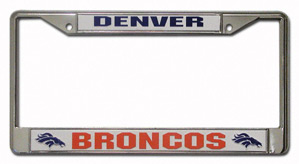 Rico Industries Denver Broncos Metal License Plate Frame