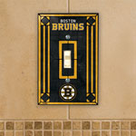 The Memory Company Boston Bruins Single Art Glass Light Switch Plate Cover