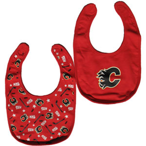 Calgary Flames 2-Piece Baby Bib Set by Mighty Mac
